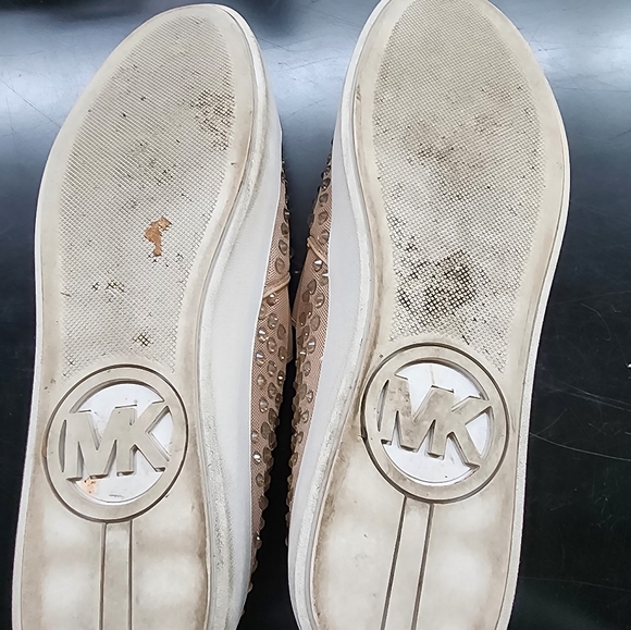 Michael Kors Mens Embellished Slip On Sneakers Rose Gold Mesh EU 42 US 11 - Picture 6 of 7